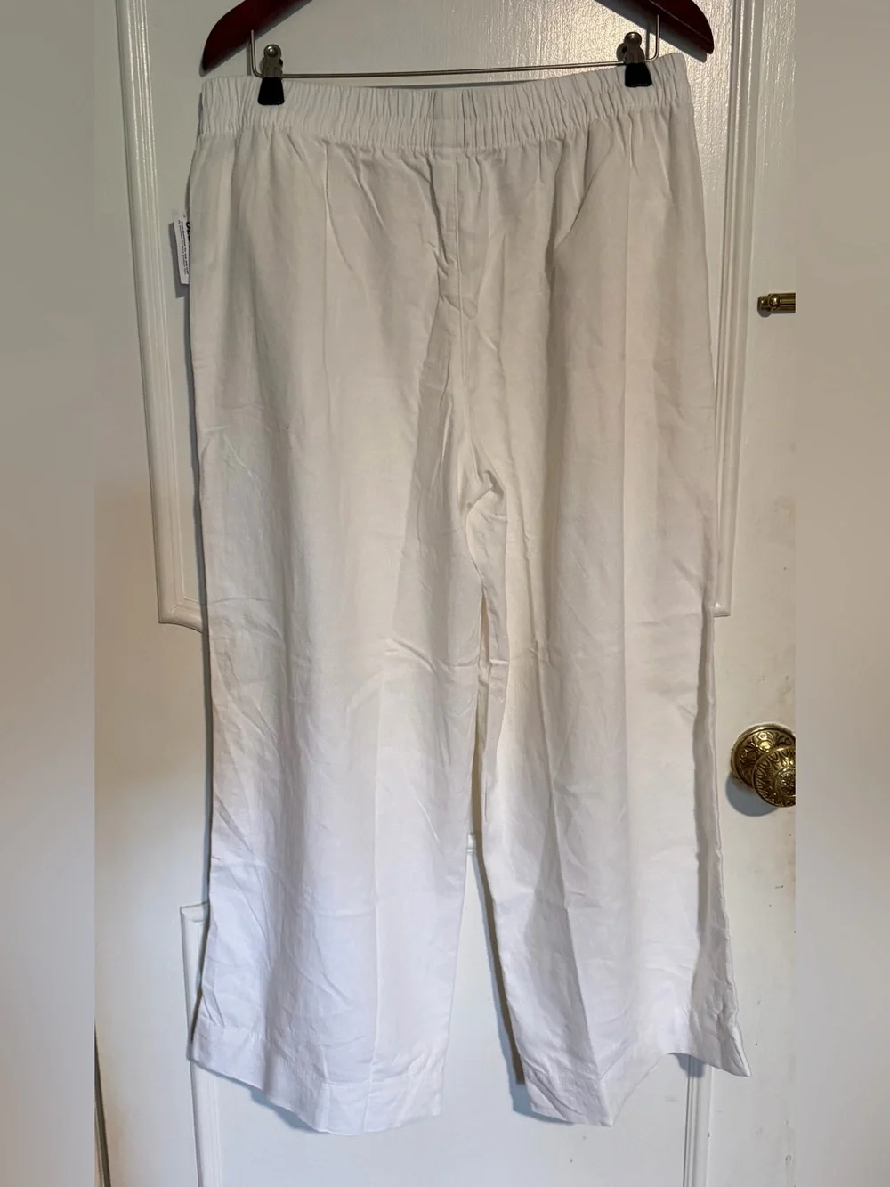 NWT Old Navy White Wide-Leg Linen Pants Petite L